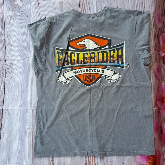 Eagle Rider Motorcycles Graphic Print Logo  Tee - Picture 4 of 5